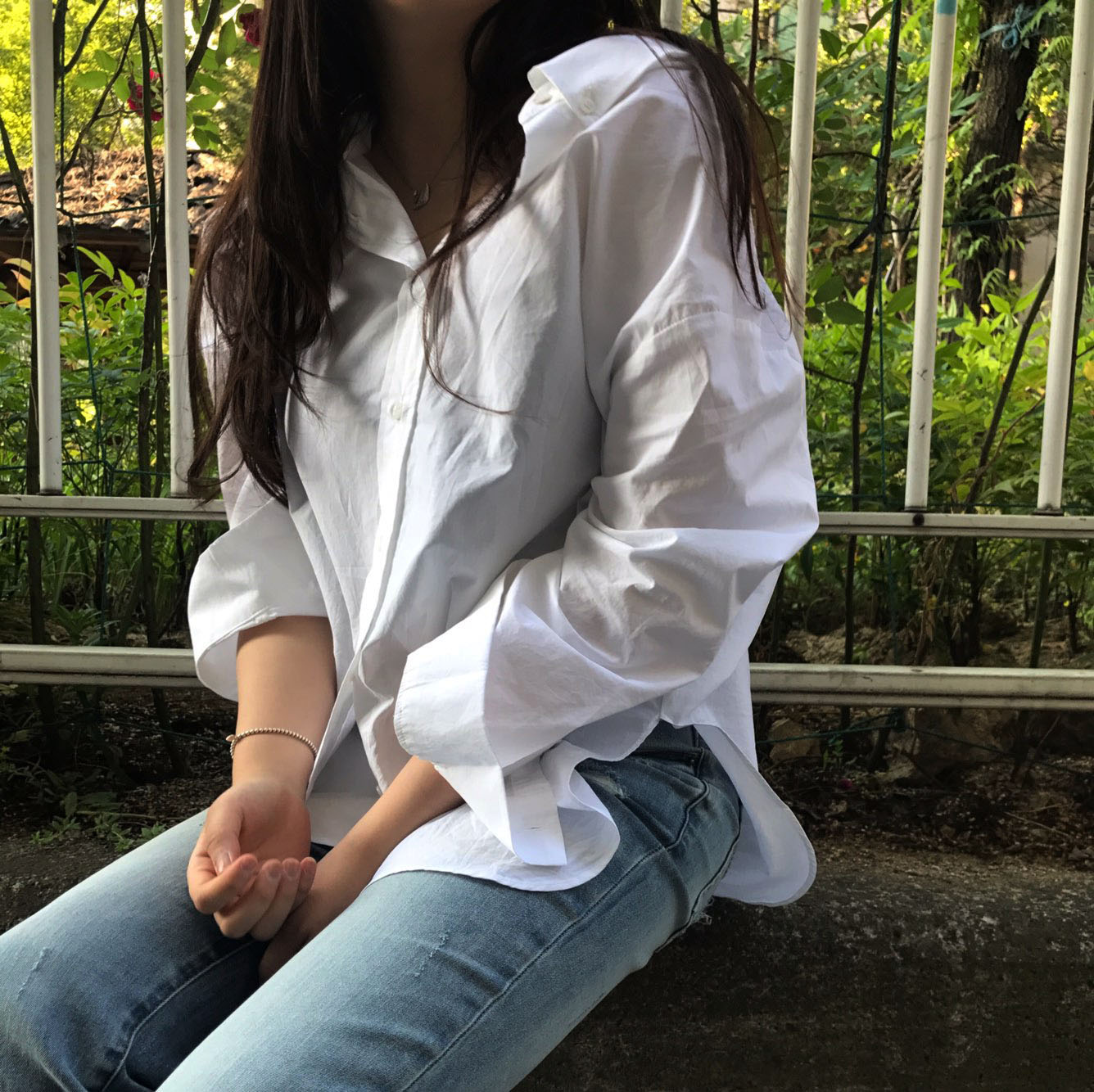 Di Amans collar shirt White Rouge Pit Balloon Blou