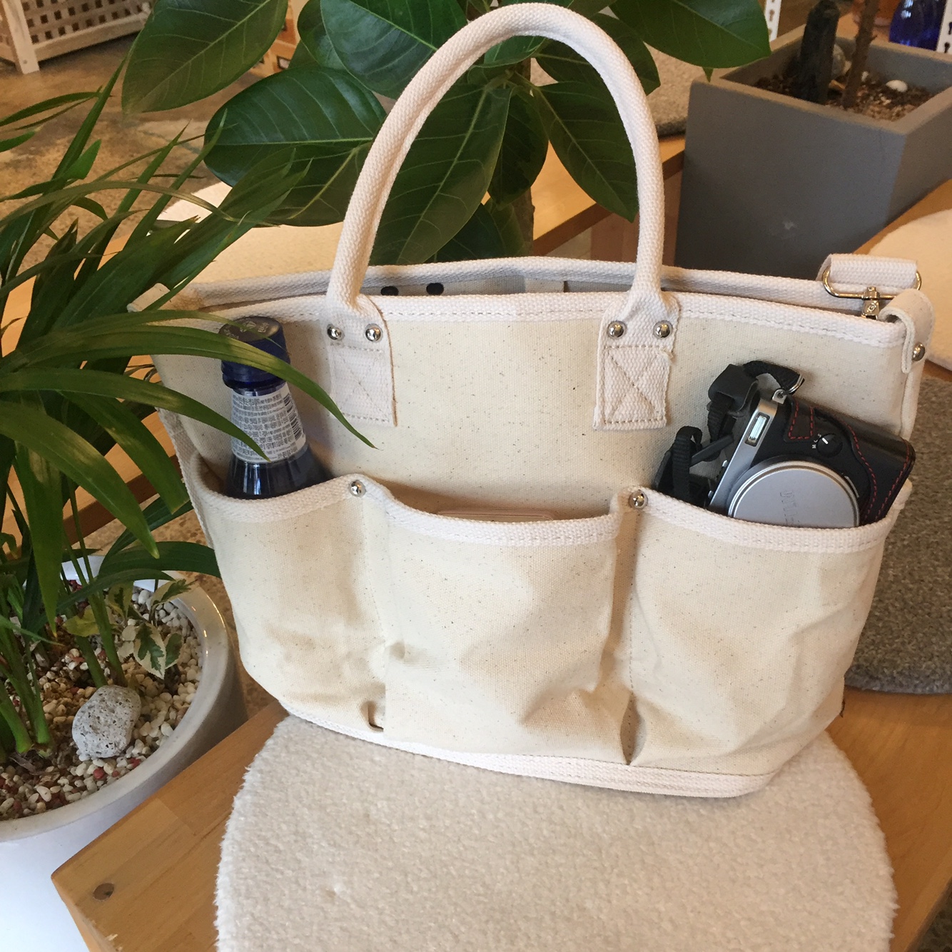 Pocket Tumbler Canvas Eco Bag Casual Jung Yumi Bag