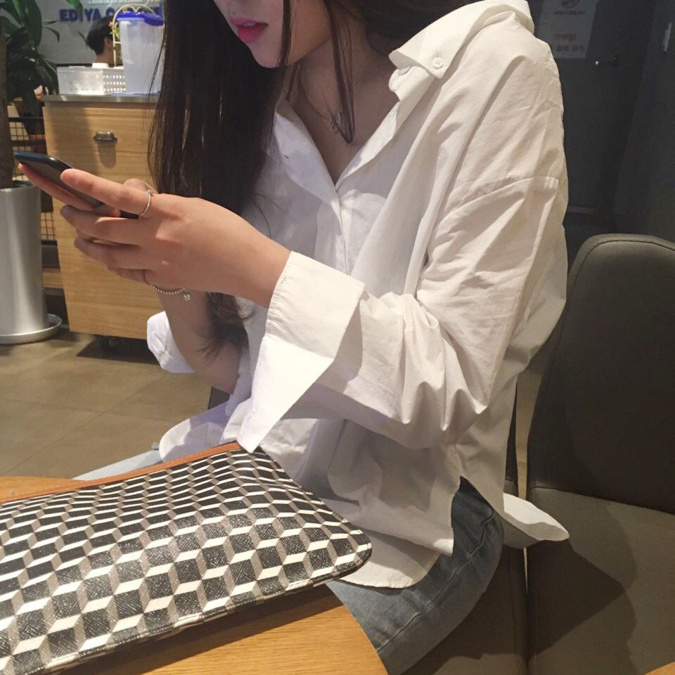 Di Amans collar shirt White Rouge Pit Balloon Blou