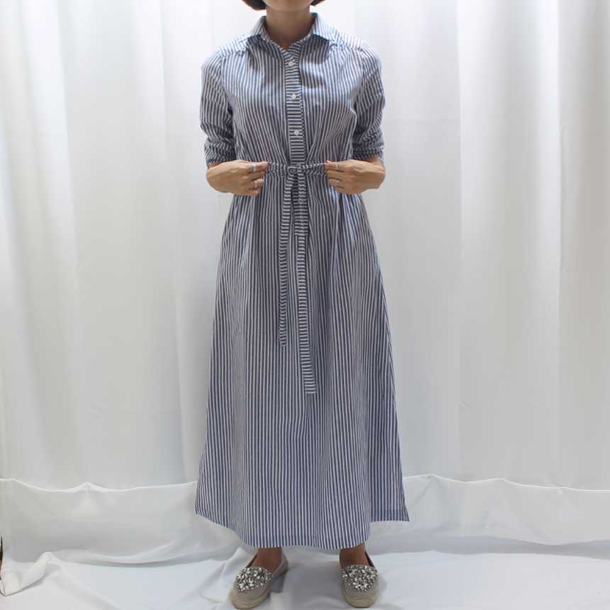New Striped Shirt Dress Cafe Mocha Nourishment Fal