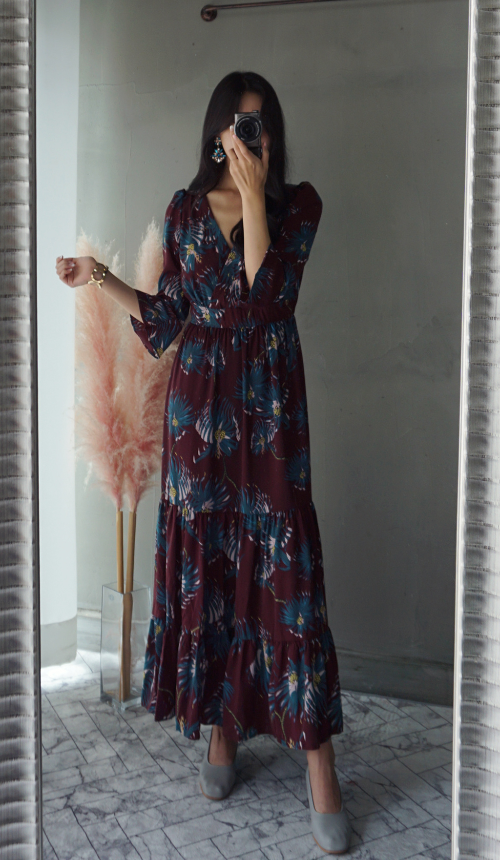 Free Shipping Autumn chiffon chiffon long-sleeved 