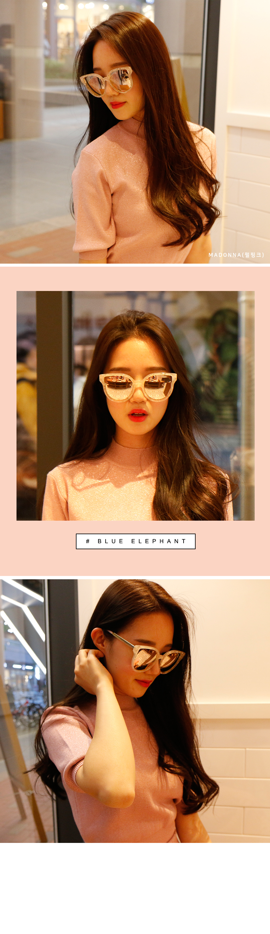 Over-sized sunblock sunglasses Women Cats Eye Asia