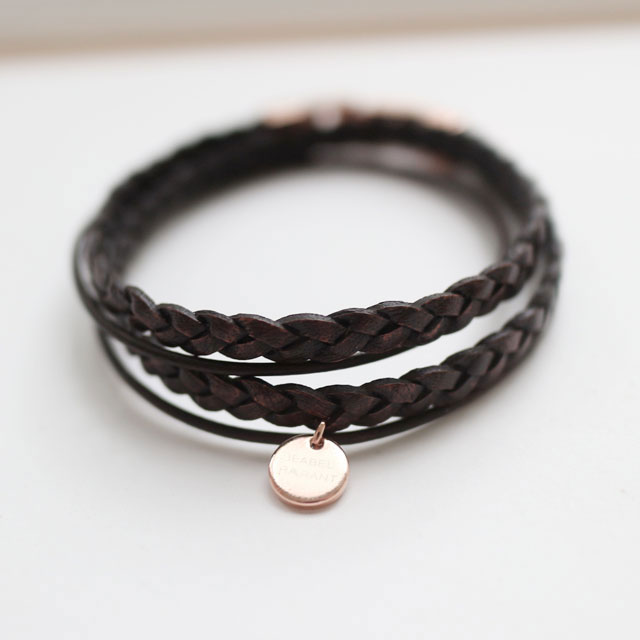 Leather Leather Layered Twine Bracelet Woman Fall Fashion Twist