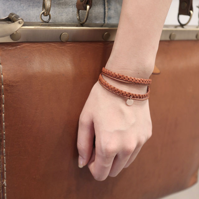 Leather Leather Layered Twine Bracelet Woman Fall Fashion Twist
