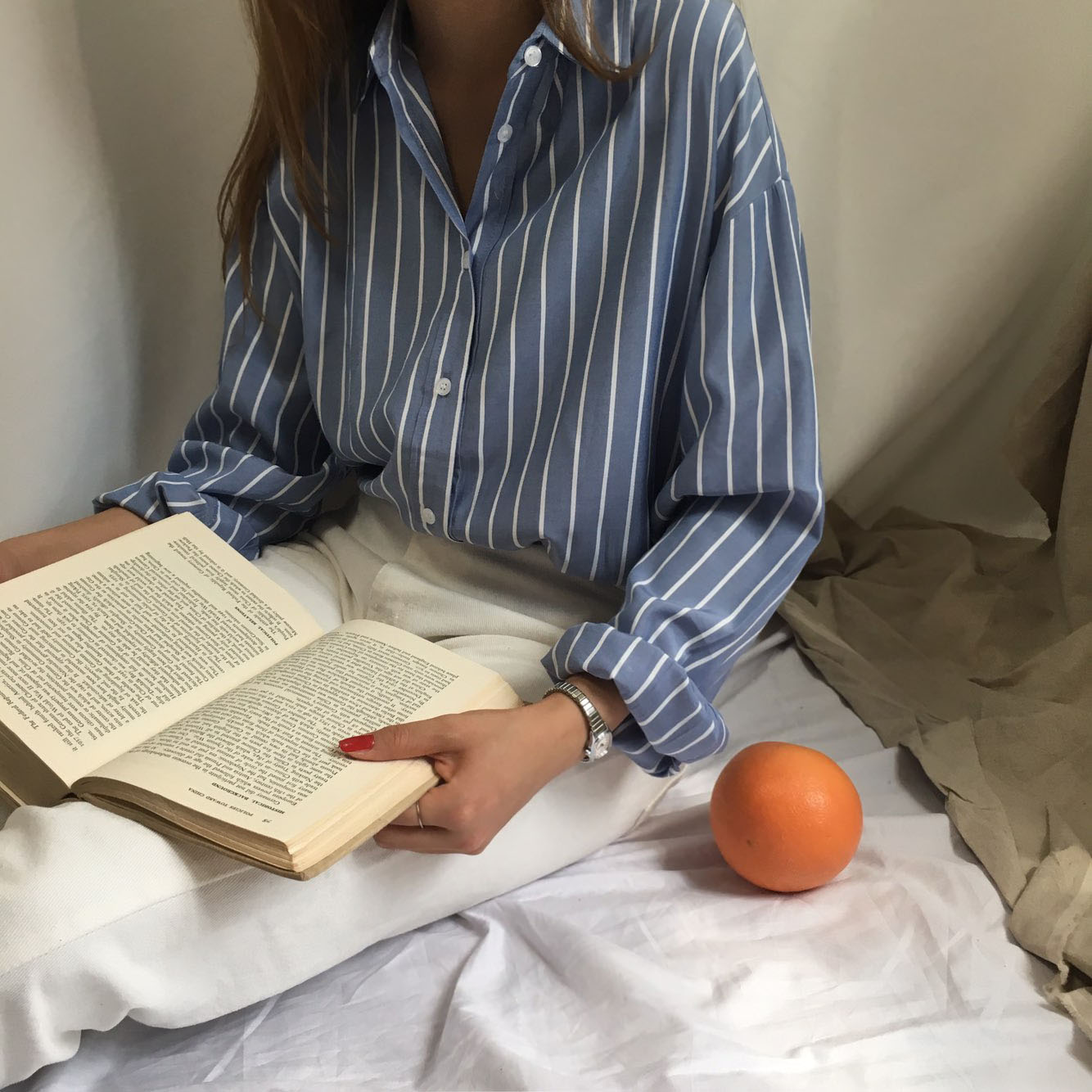 NEW FASHION LADY GIRL Blouse BASIC Autumn Stripe