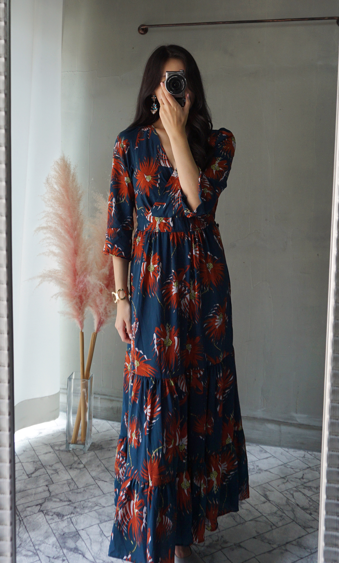 Free Shipping Autumn chiffon chiffon long-sleeved 