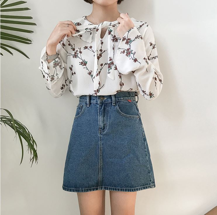 NEW FASHION LADY GIRL Blouse Cotton Flower Blouse
