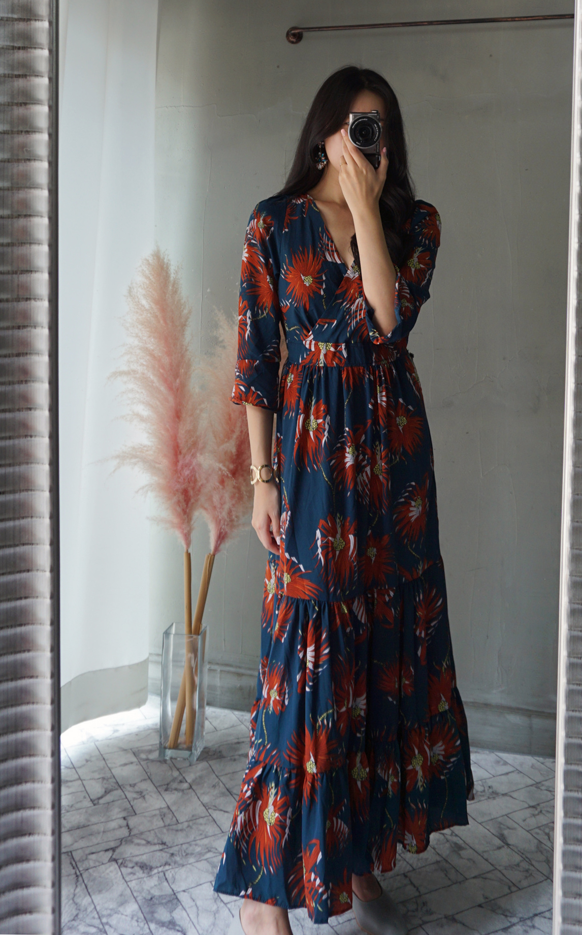 Free Shipping Autumn chiffon chiffon long-sleeved 