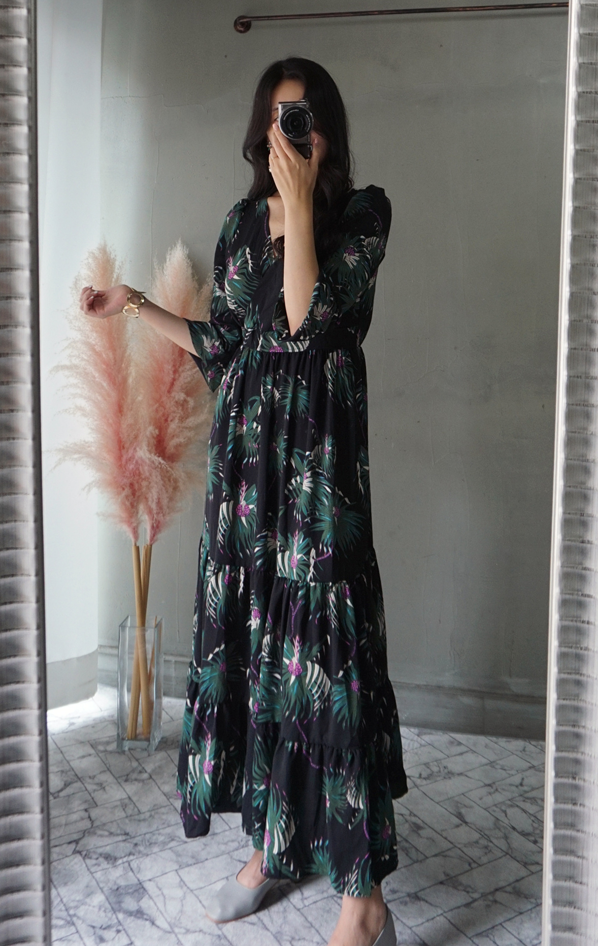 Free Shipping Autumn chiffon chiffon long-sleeved 