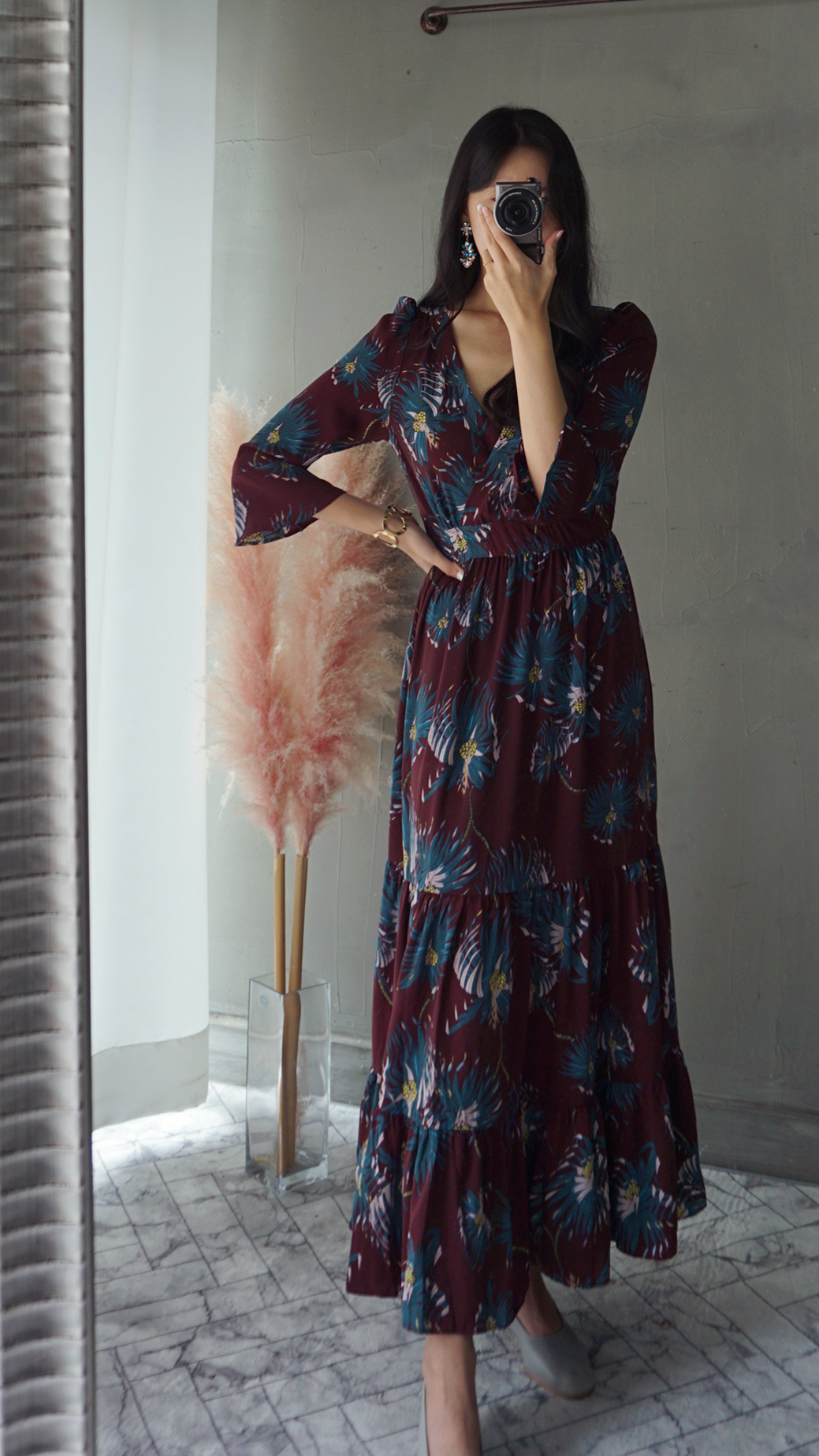 Free Shipping Autumn chiffon chiffon long-sleeved 