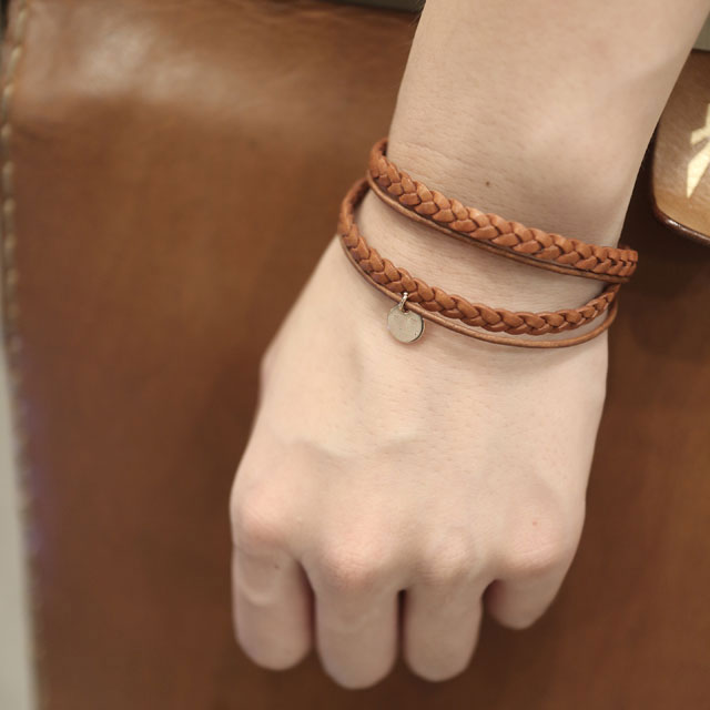 Leather Leather Layered Twine Bracelet Woman Fall Fashion Twist