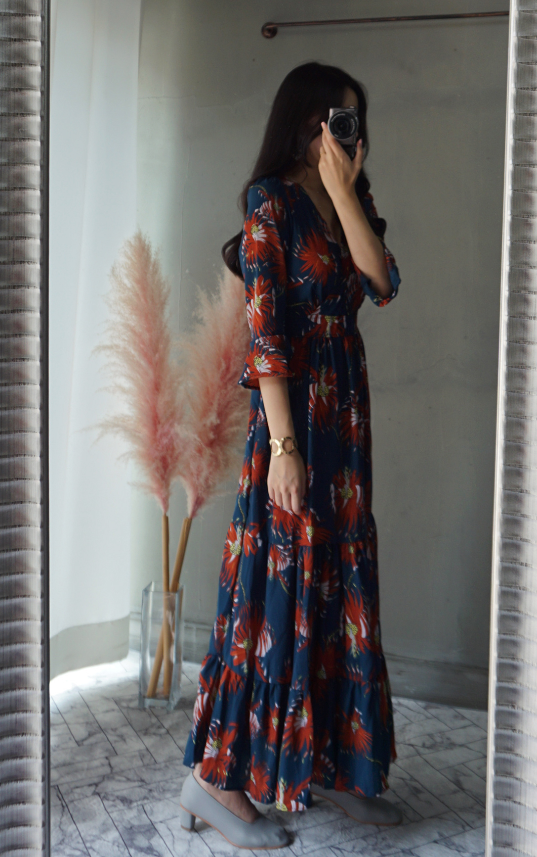 Free Shipping Autumn chiffon chiffon long-sleeved 