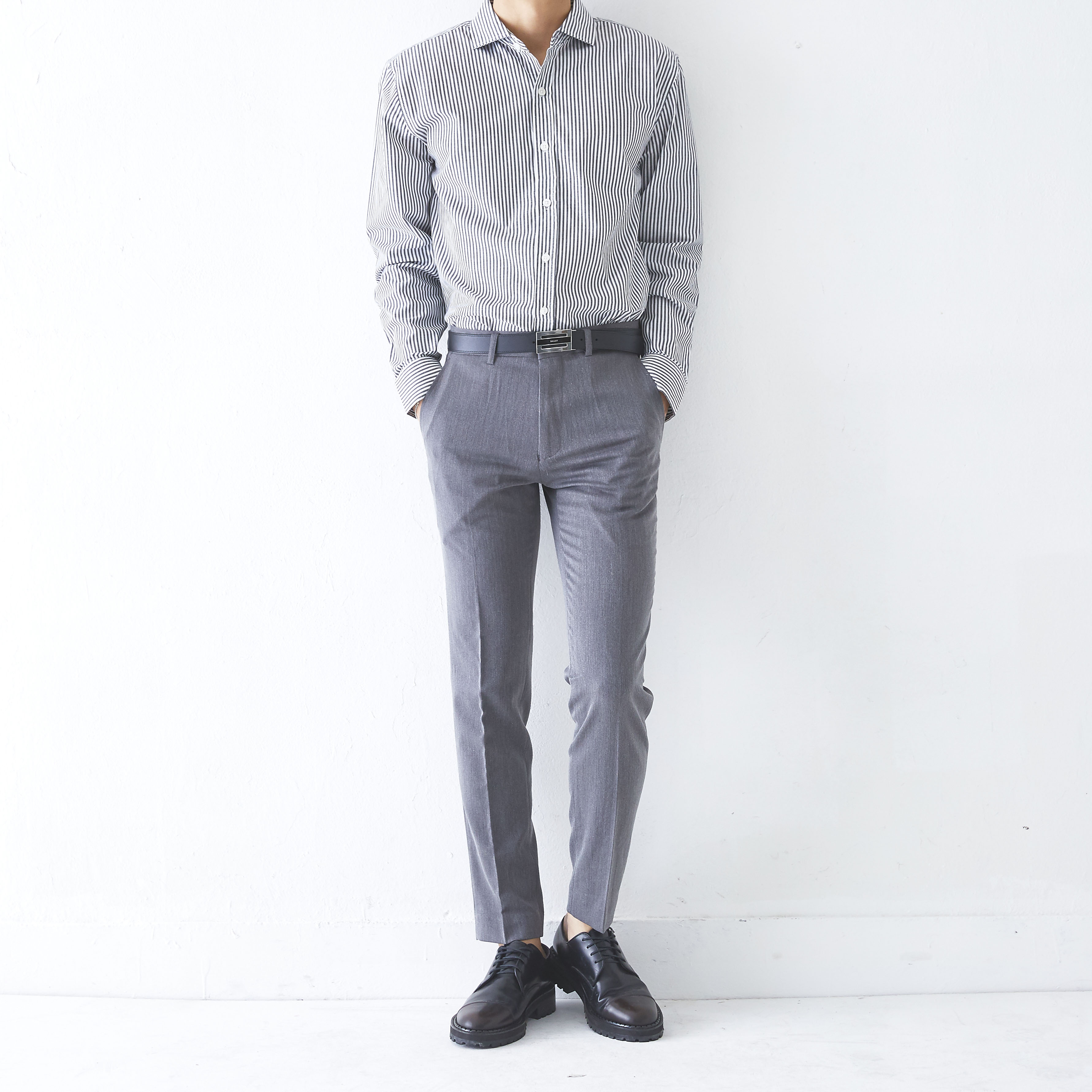 New Men's Pants Slim Fit Men Span Slacks 4 COLO