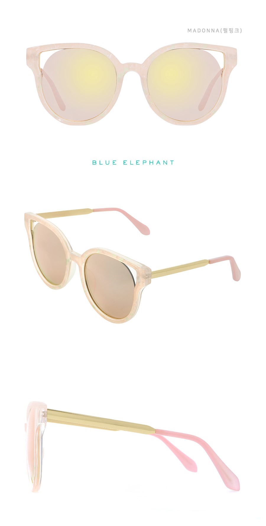 Over-sized sunblock sunglasses Women Cats Eye Asia