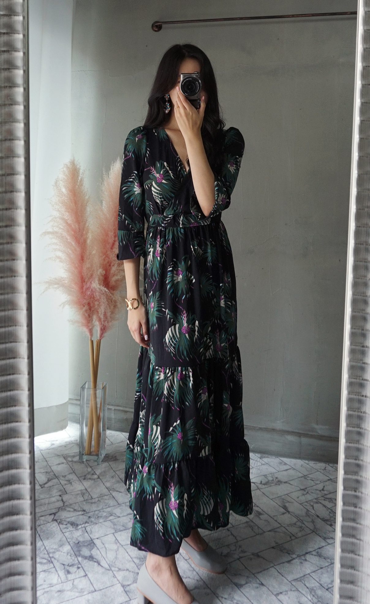 Free Shipping Autumn chiffon chiffon long-sleeved 