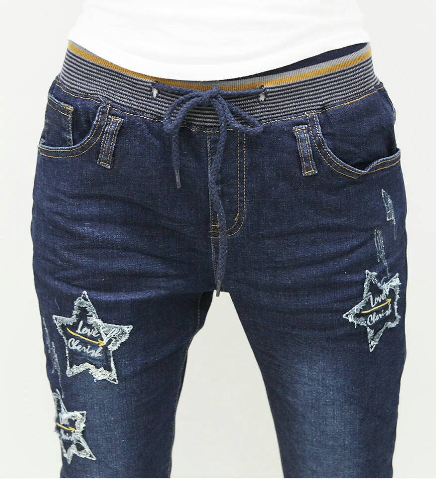 Women Jeans Pants Point Denim Exhaust Pants S ~ XL