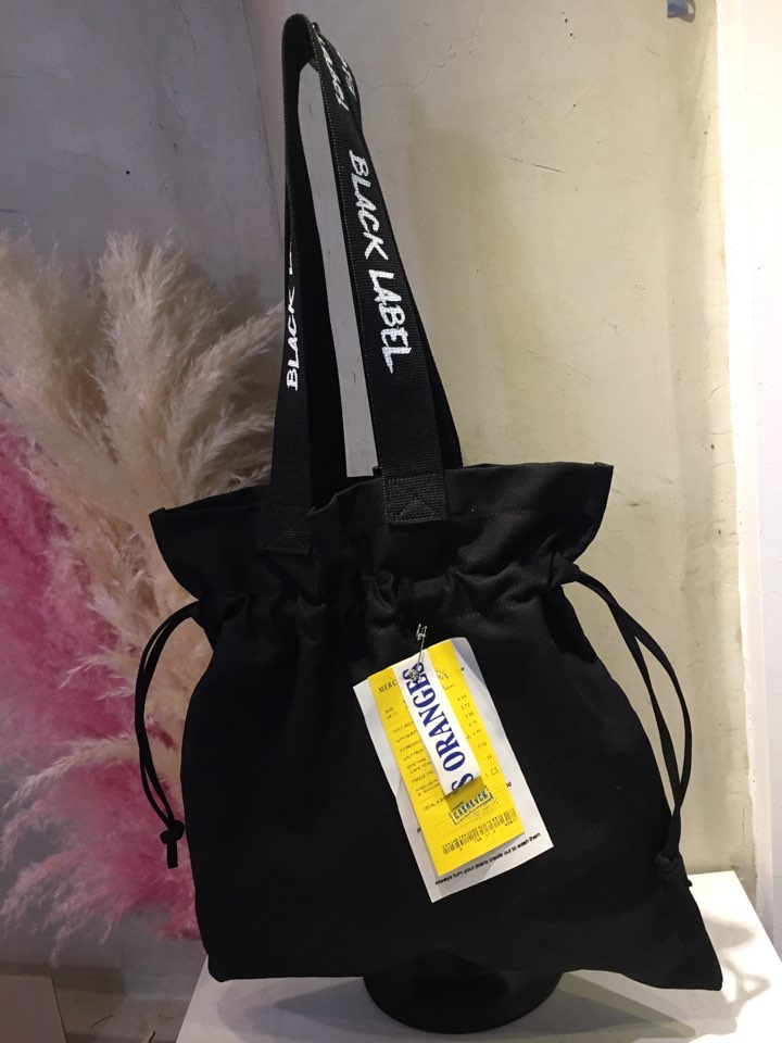 Black Label Shopper Canvas Adorable Eco Bag Three 