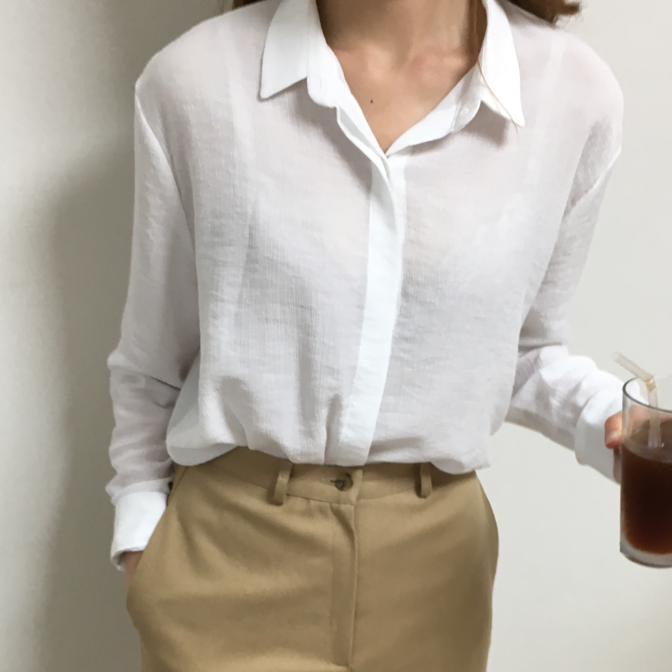 NEW FASHION LADY GIRL Blouse Manny lee blouse Whit