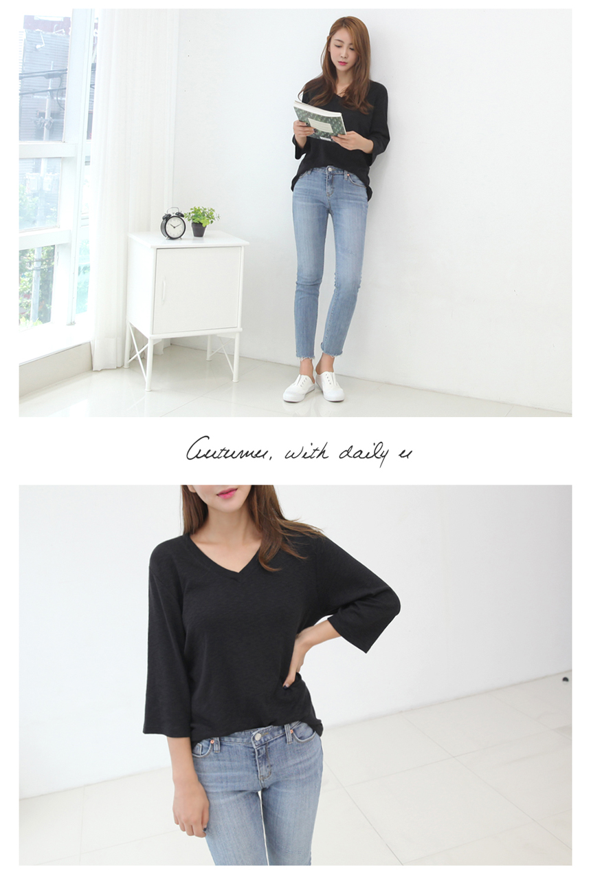 Lanes V-neck Slavic T-shirt Autumn Nourishment Coo