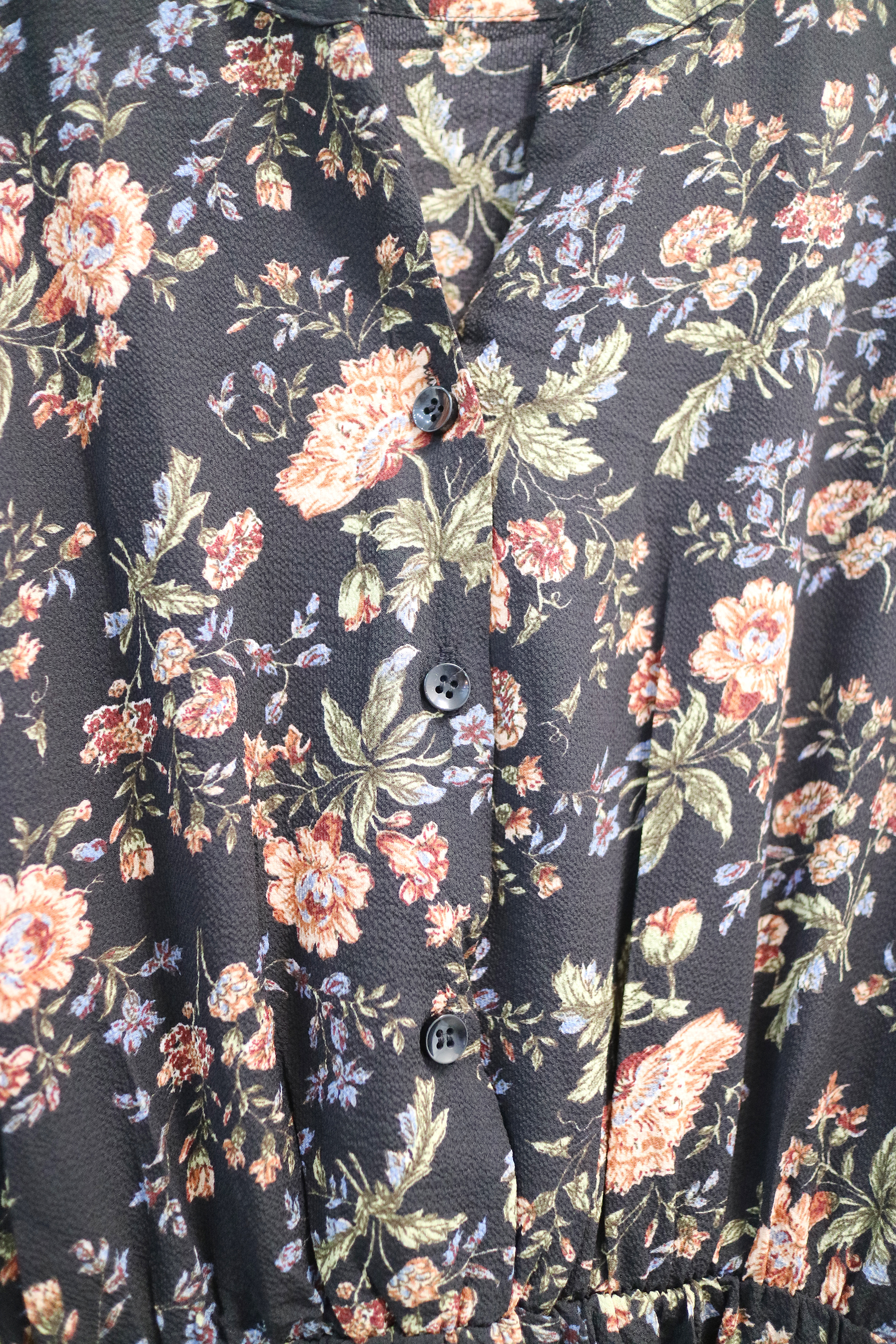 New Women Dress Flower Uniform Dress Ivory Black B