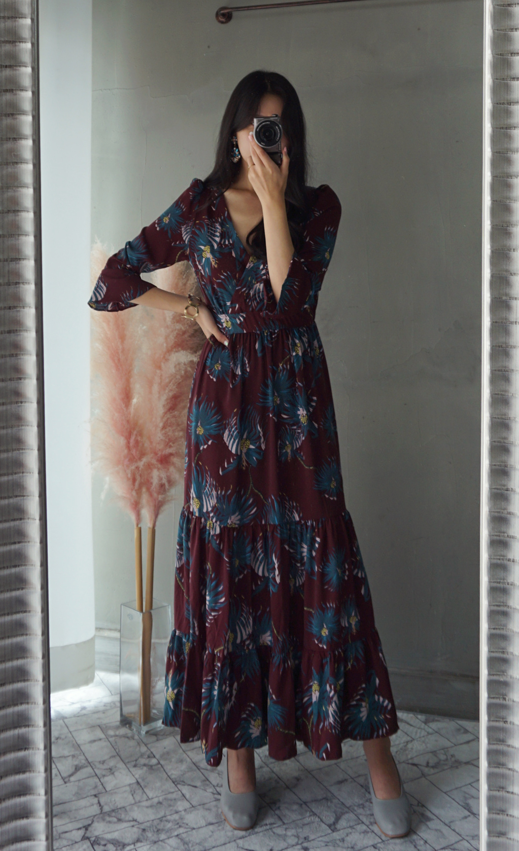 Free Shipping Autumn chiffon chiffon long-sleeved 