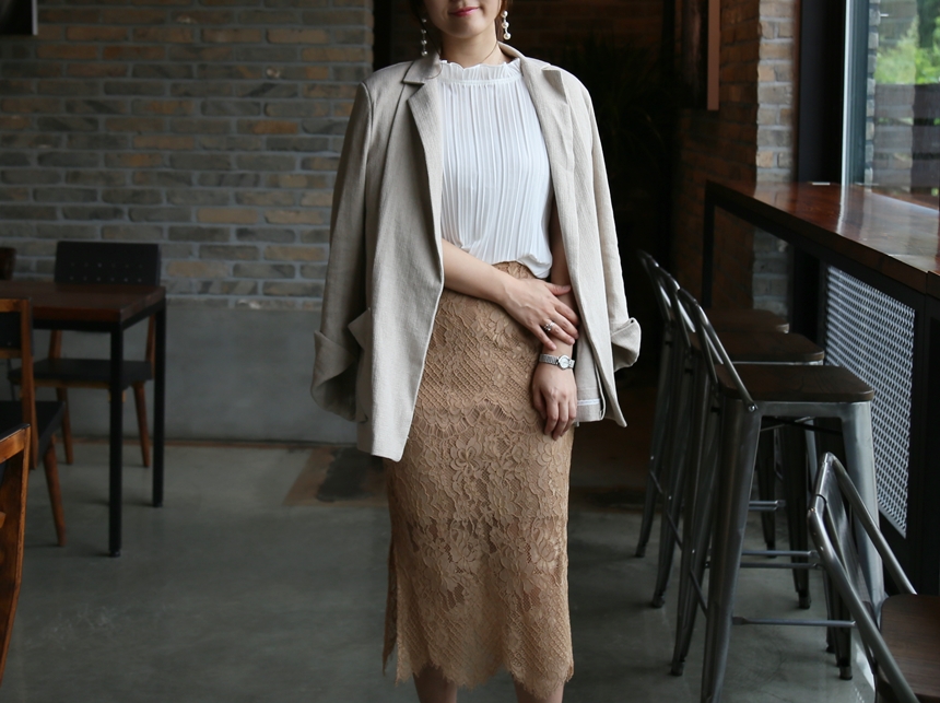 Lace long skirts colors S, M Office look 20s Women