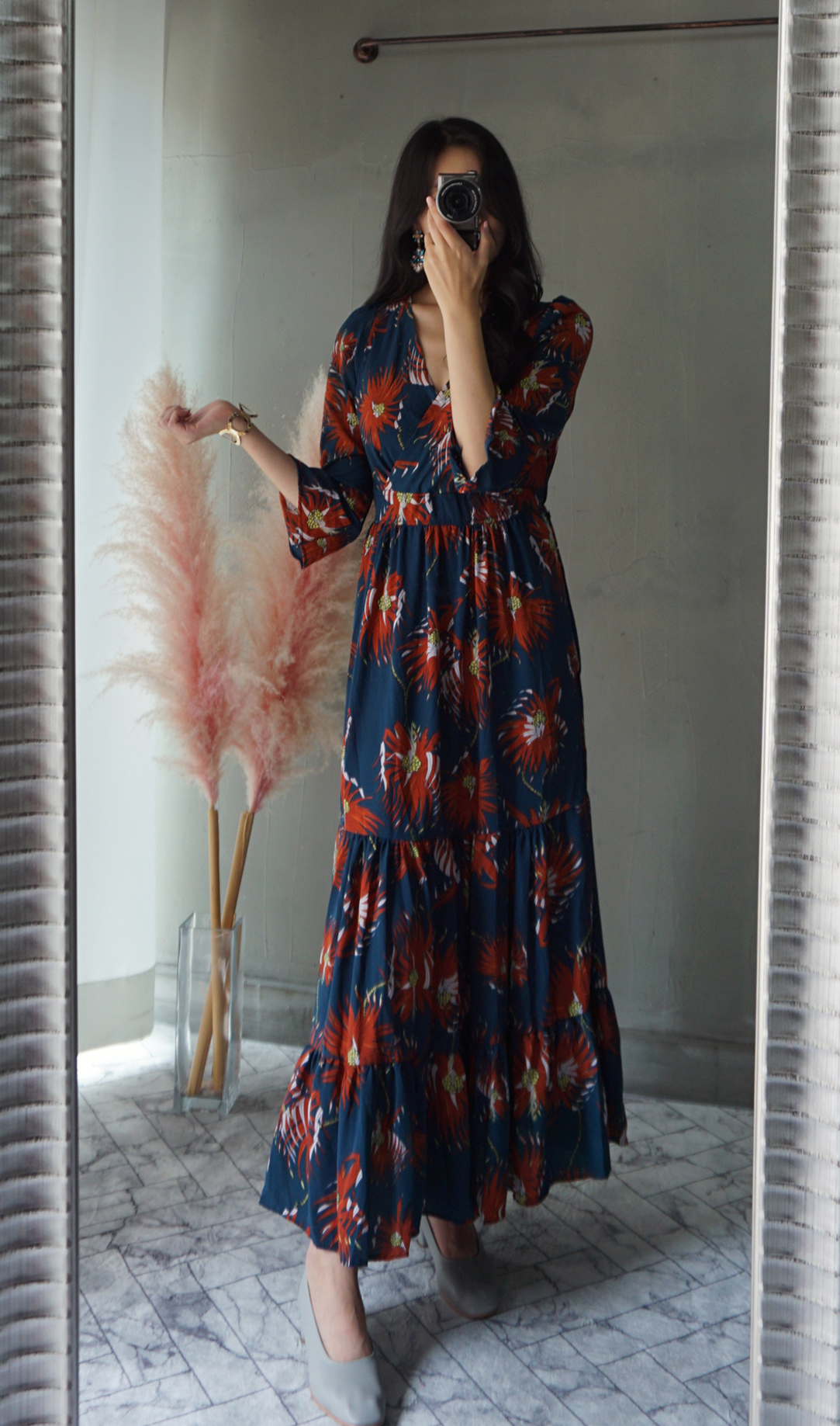 Free Shipping Autumn chiffon chiffon long-sleeved 