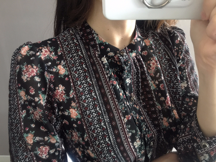 Goddess Autumn Long Pleated Dress Chiffon Flower 3