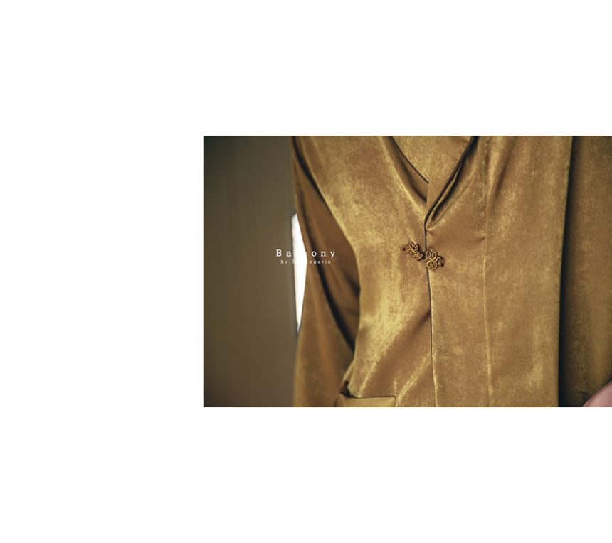 New modern style cheongsam knot couple pajamas paj