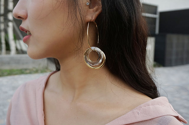 'Nuruaa' A-Line Cotton Miniskirt White Black