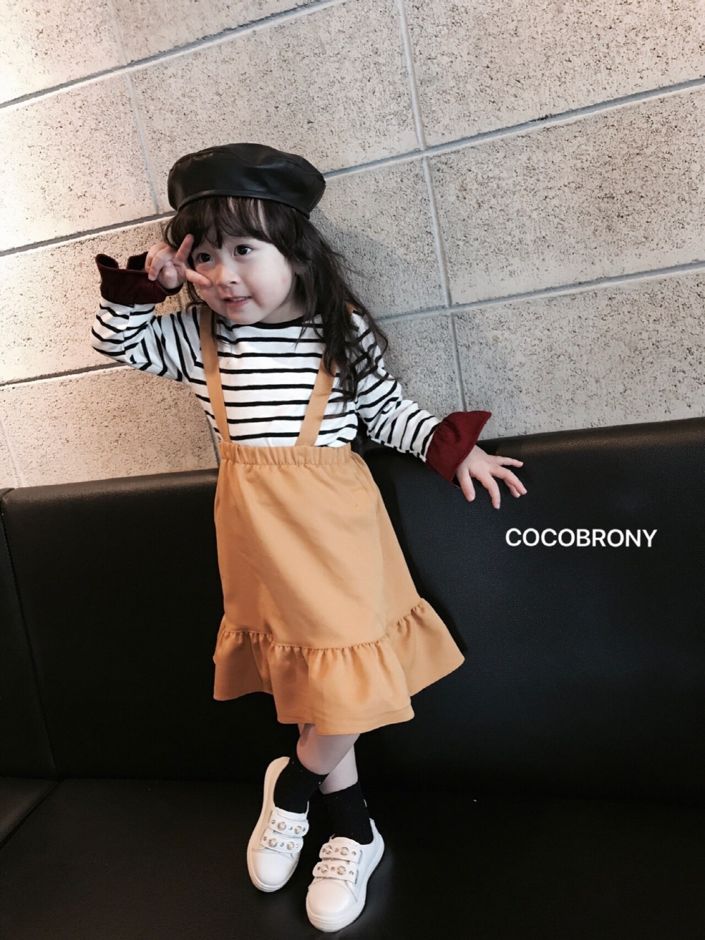 Leather Beret Girl Baby Toddler Hat Baby