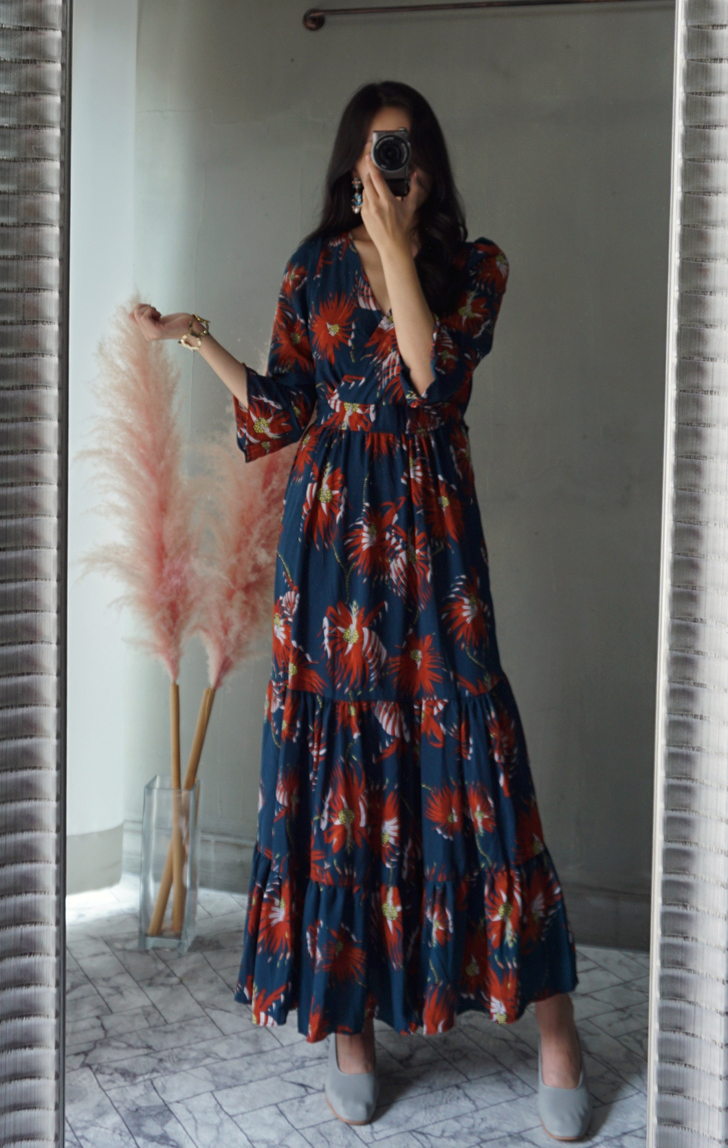 Free Shipping Autumn chiffon chiffon long-sleeved 