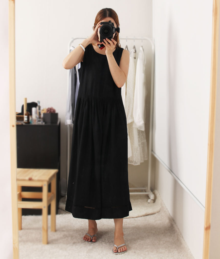 NEW FASHION LADY GIRL DRESS sleeveless hem punchin