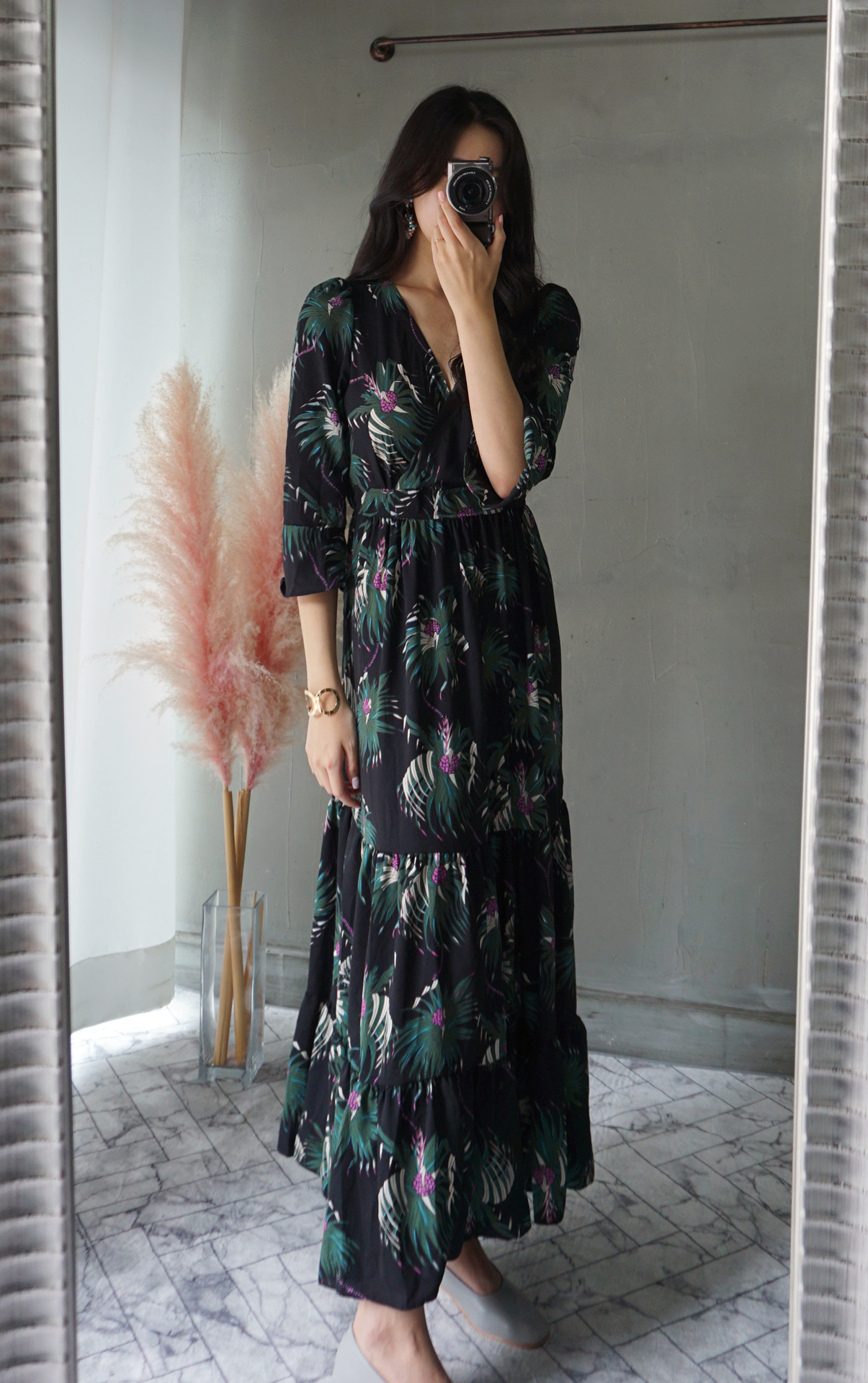 Free Shipping Autumn chiffon chiffon long-sleeved 