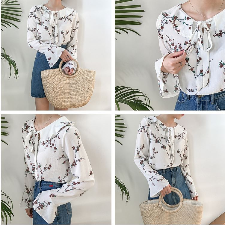 NEW FASHION LADY GIRL Blouse Cotton Flower Blouse