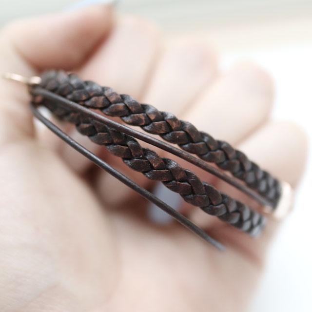 Leather Leather Layered Twine Bracelet Woman Fall Fashion Twist