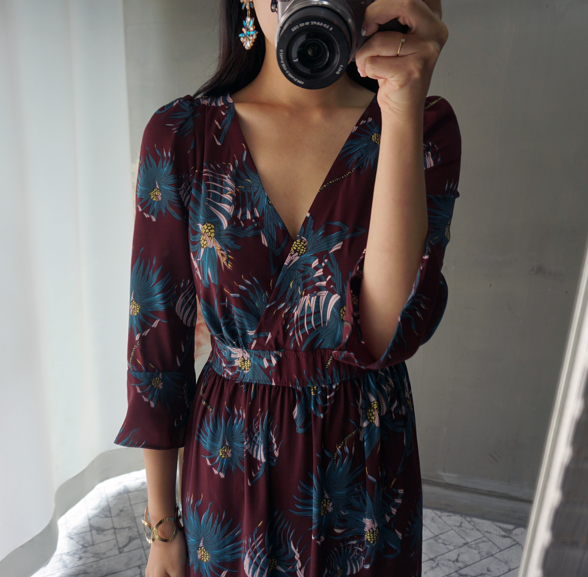 Free Shipping Autumn chiffon chiffon long-sleeved 