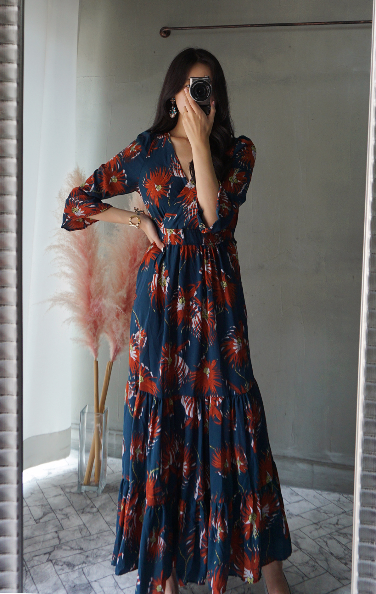 Free Shipping Autumn chiffon chiffon long-sleeved 