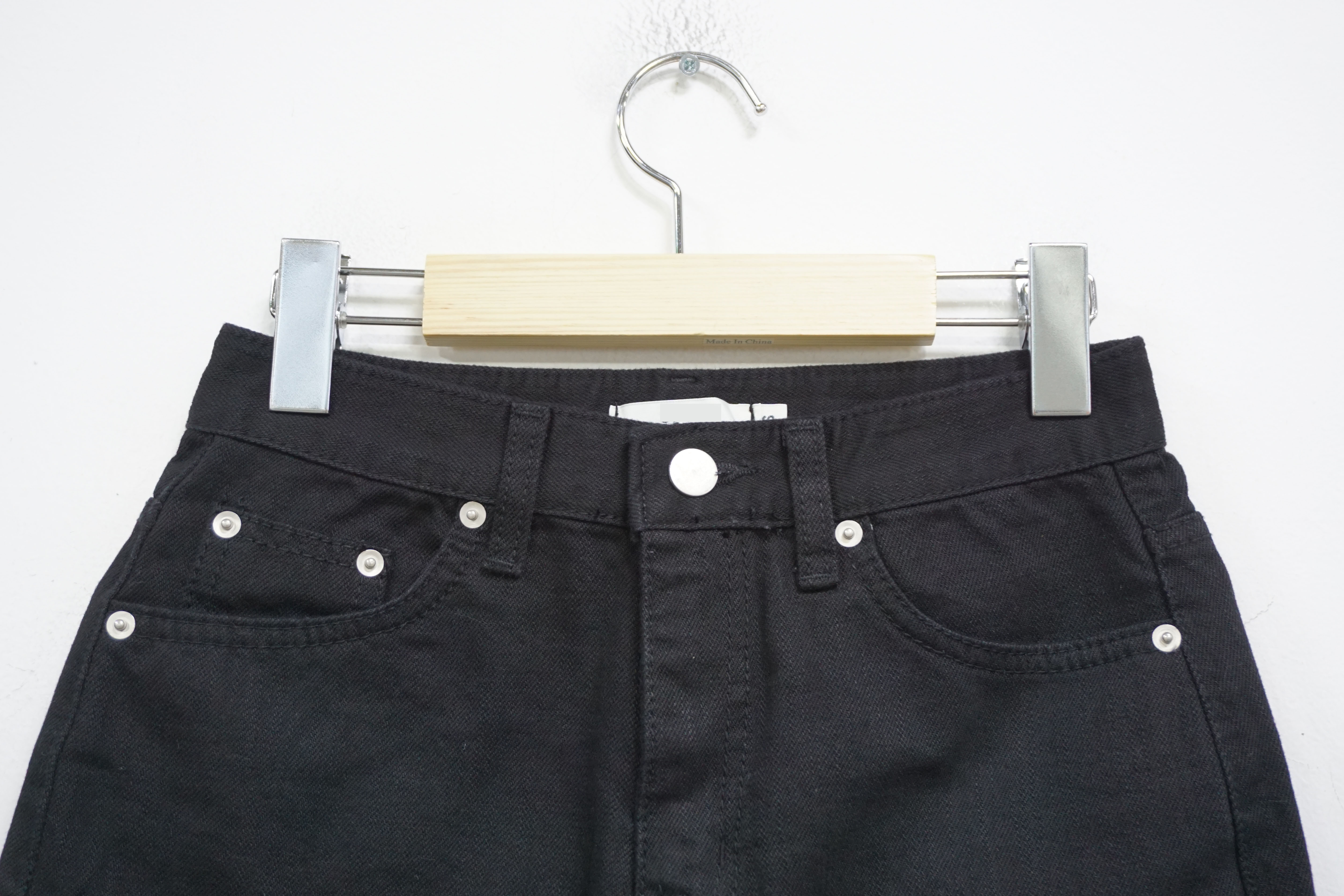 'Nuruaa' A-Line Cotton Miniskirt White Black