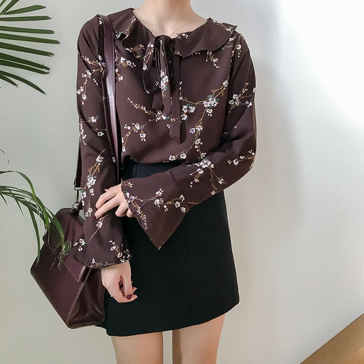 NEW FASHION LADY GIRL Blouse Cotton Flower Blouse