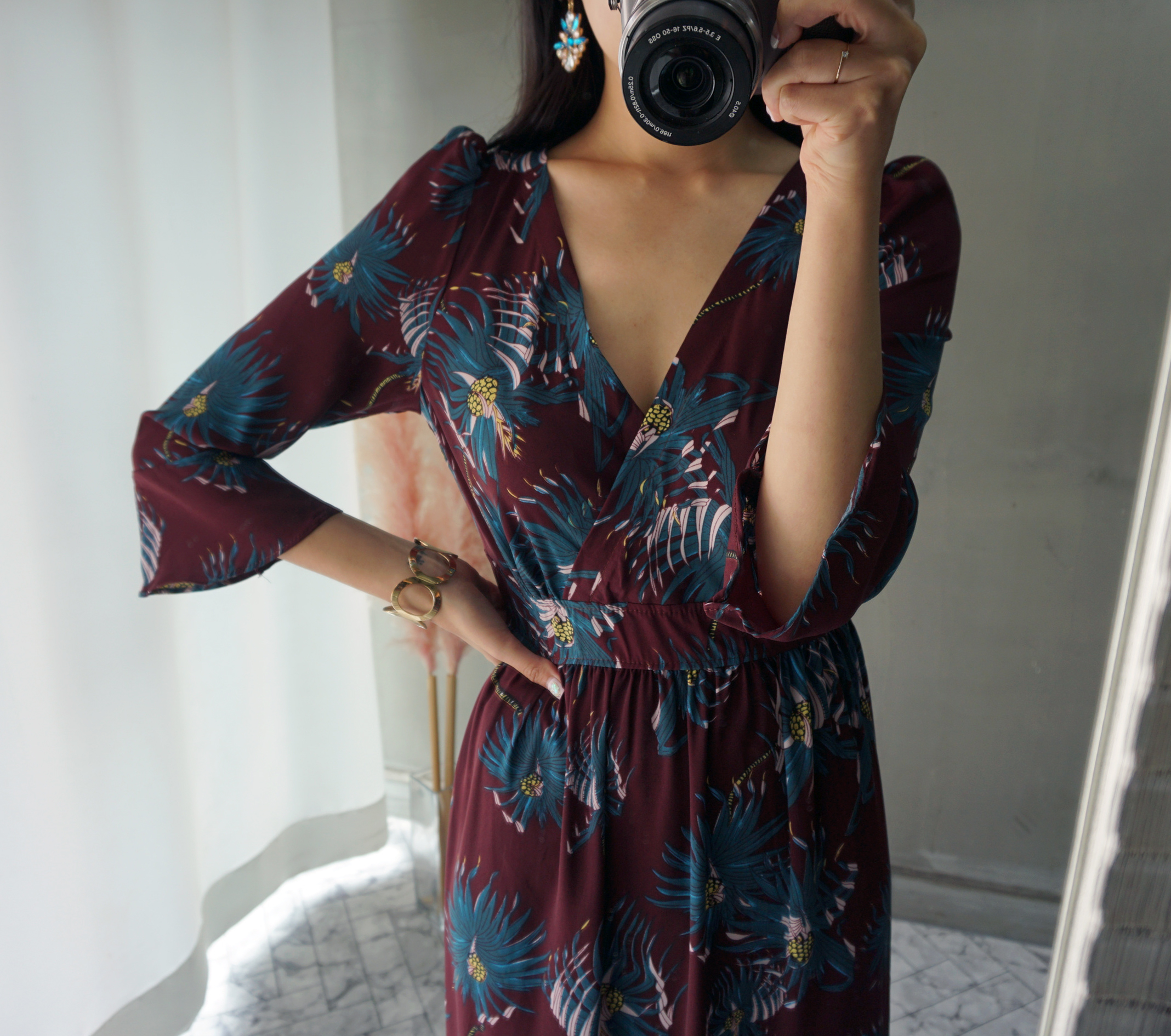 Free Shipping Autumn chiffon chiffon long-sleeved 