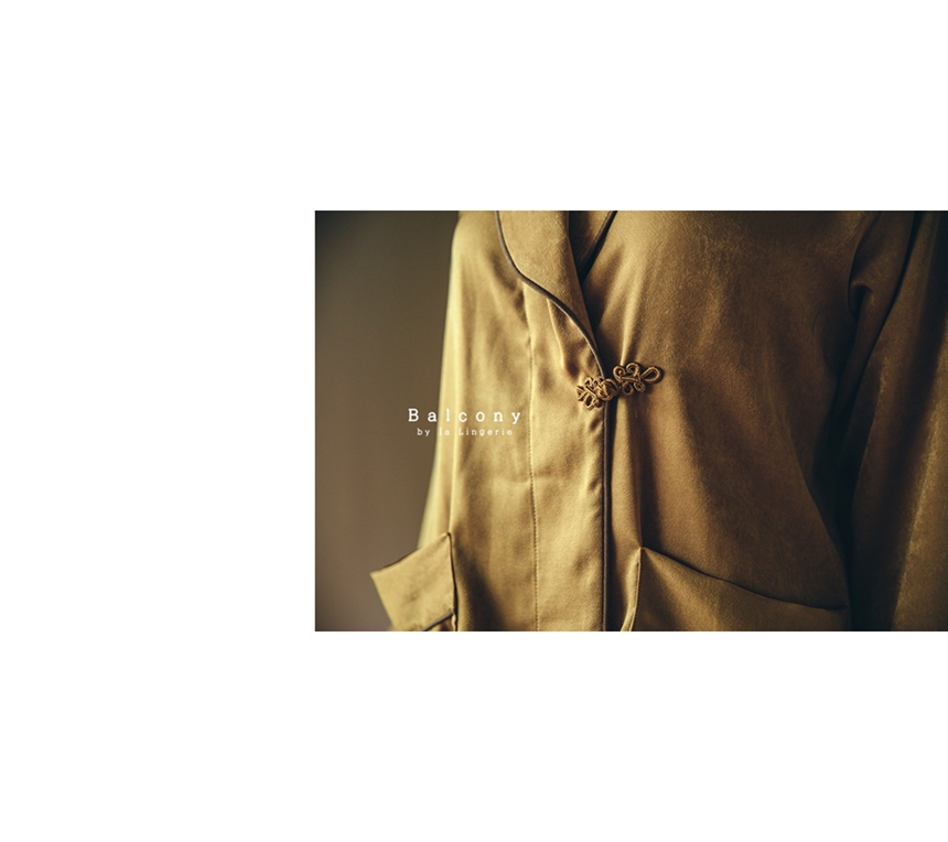 New modern style cheongsam knot couple pajamas paj