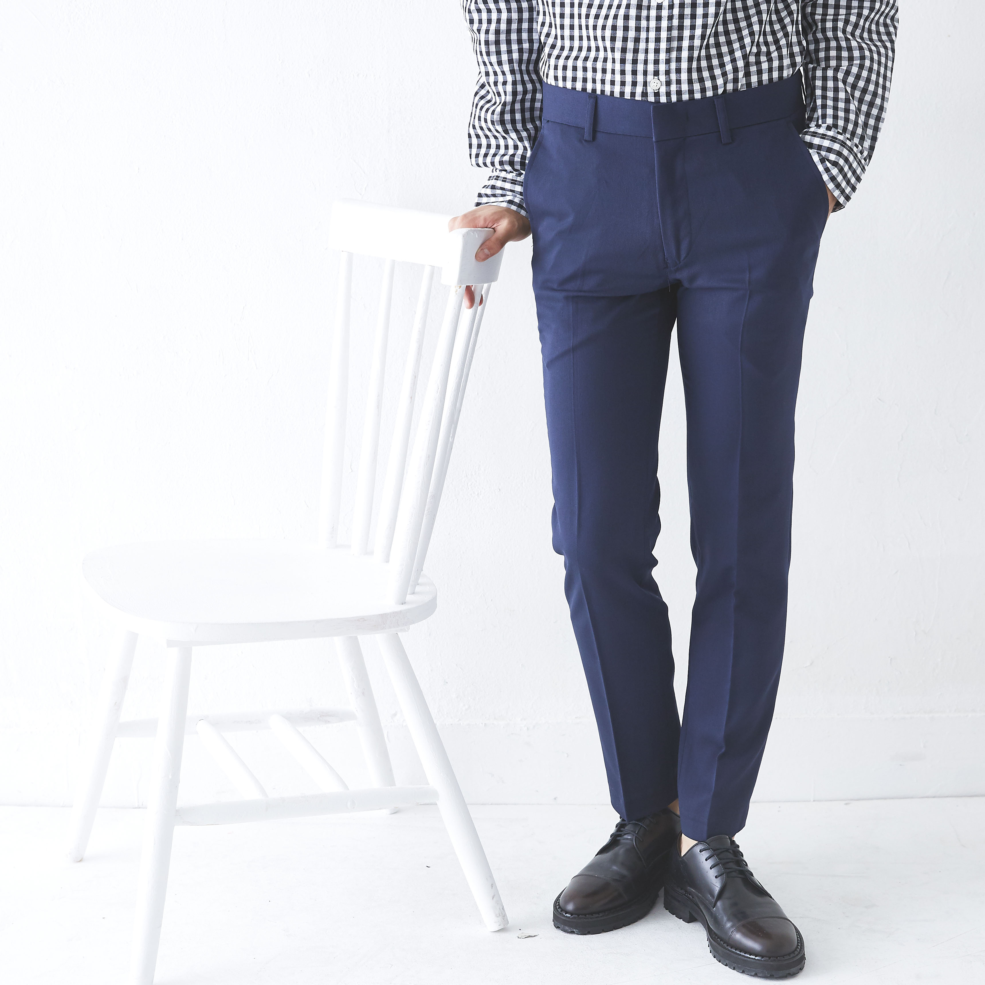 New Men's Pants Slim Fit Men Span Slacks 4 COLO