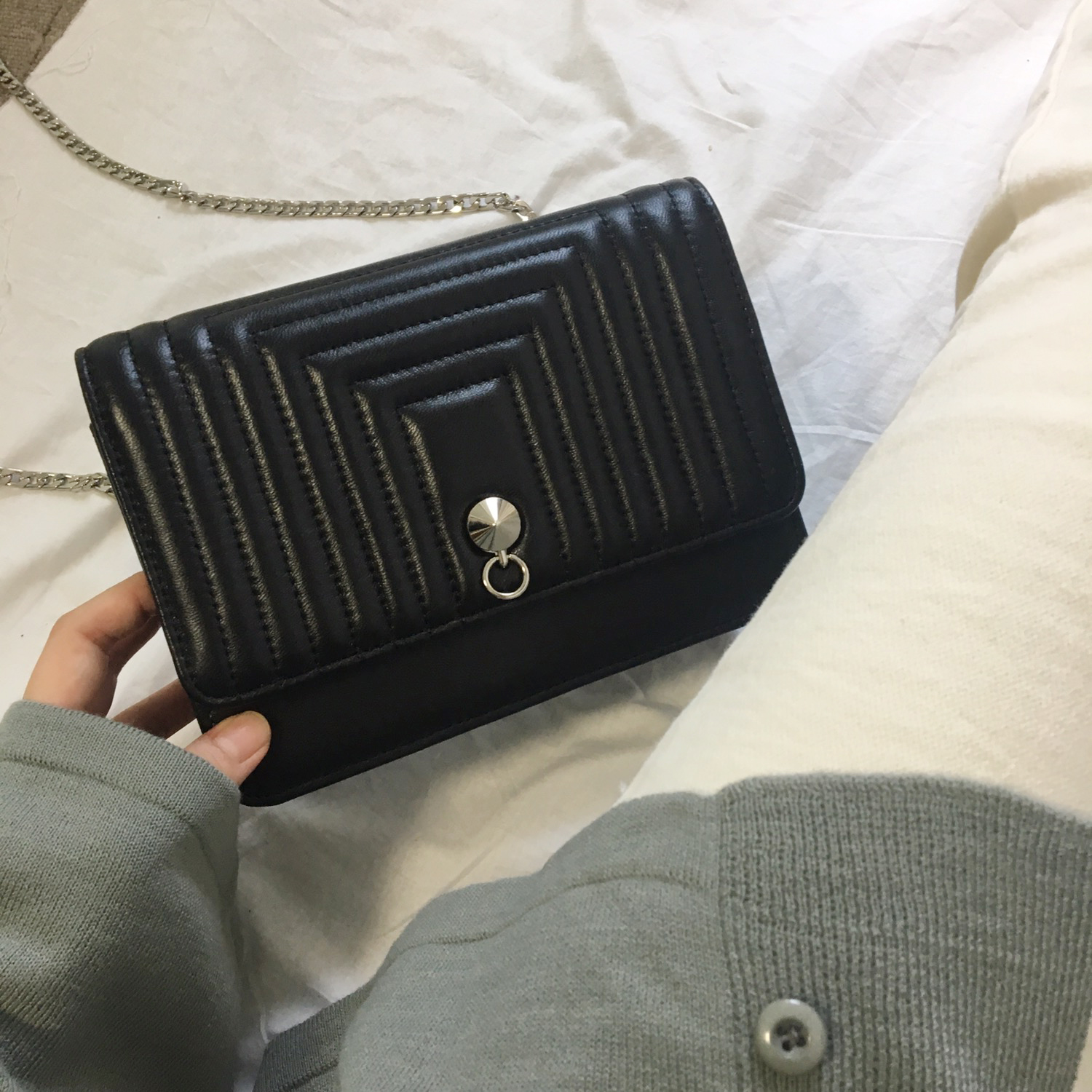 New Sheepskin Mini Cross Bag Moarin Bag Clutch Bag