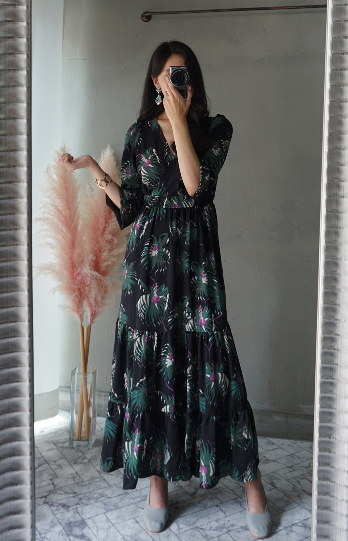 Free Shipping Autumn chiffon chiffon long-sleeved 