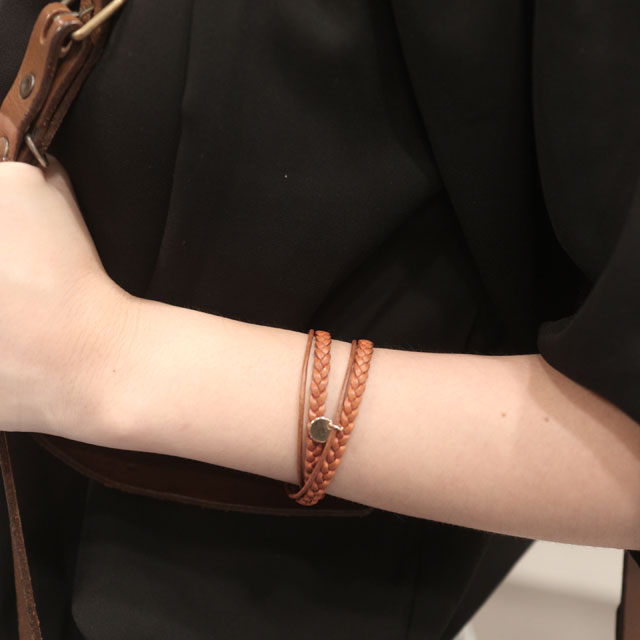 Leather Leather Layered Twine Bracelet Woman Fall Fashion Twist