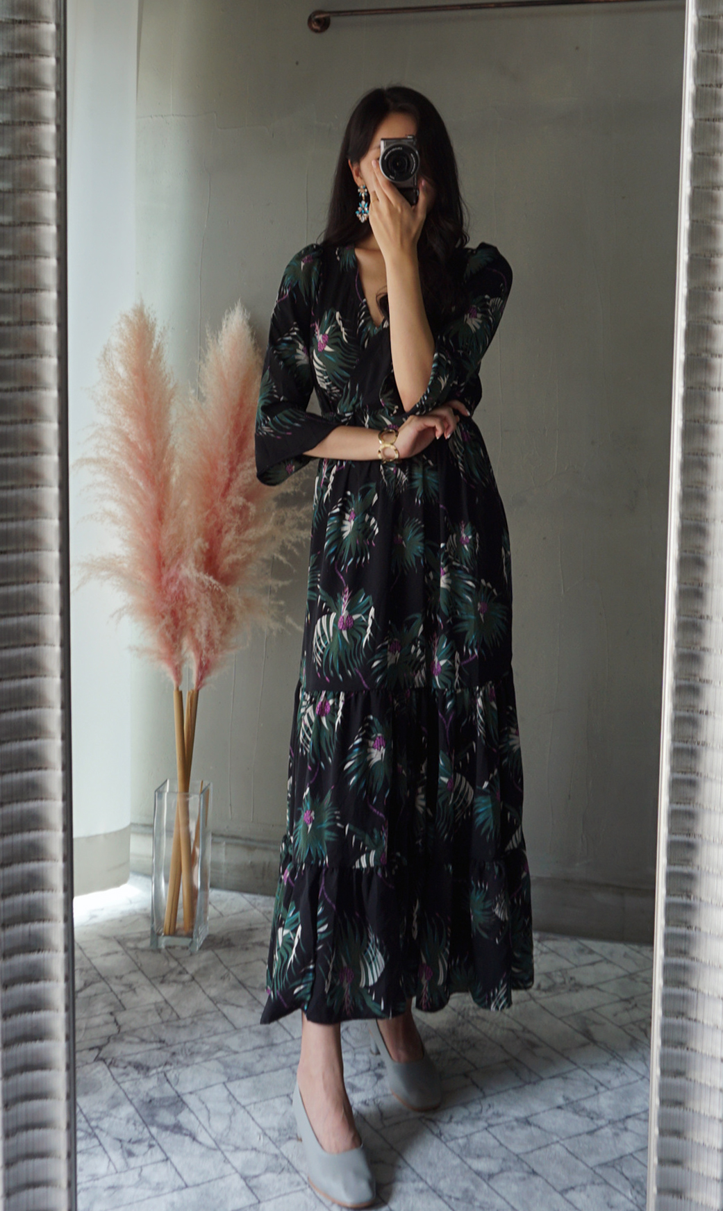 Free Shipping Autumn chiffon chiffon long-sleeved 