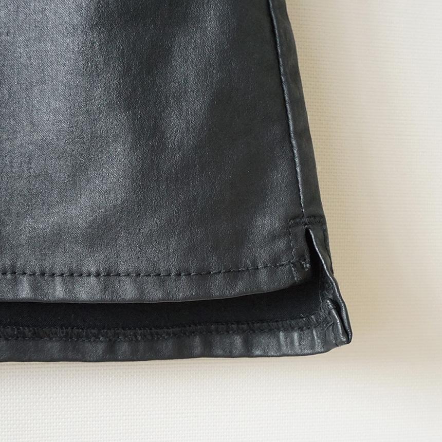 a line mini leather skirt leather skirt unbalance 