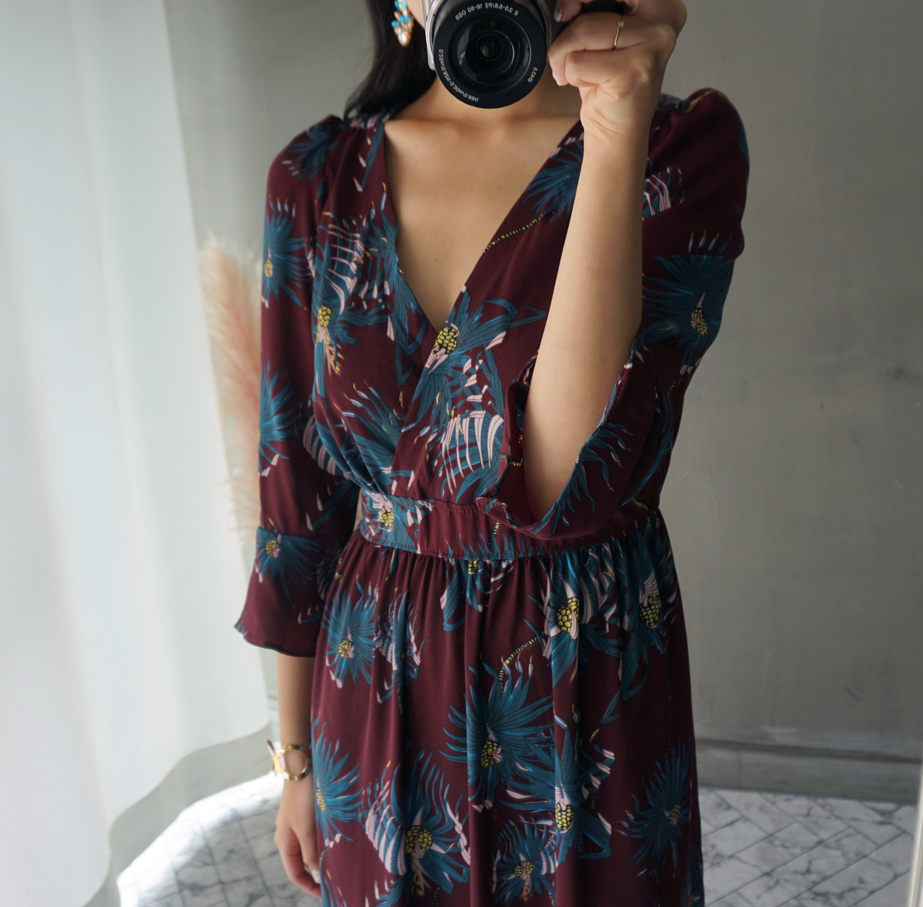 Free Shipping Autumn chiffon chiffon long-sleeved 