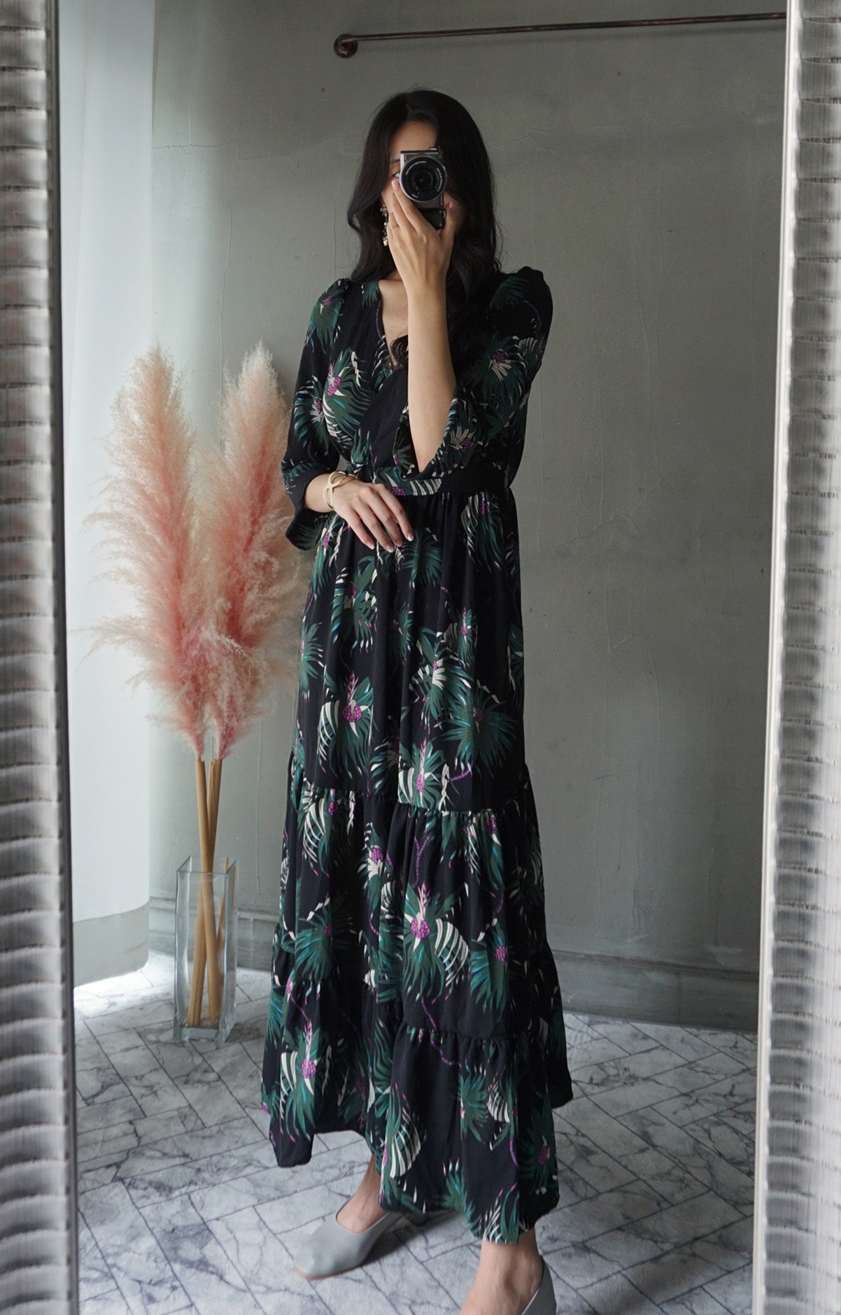 Free Shipping Autumn chiffon chiffon long-sleeved 